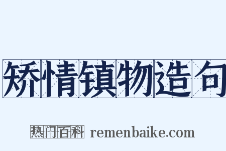 矫情镇物造句是什么意思的图片